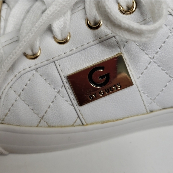 G By Guess Backer Quilted White Sneaker, Size 7 - Picture 6 of 10